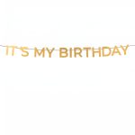 Χρυσή Γιρλάντα It's My Birthday 3m - Image 3