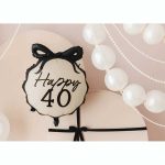 26" Μπαλόνι Happy 40 Με φιόγκο - Image 2