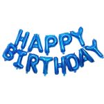 14" Μπαλόνια Happy Birthday Μπλε (13 τεμ) - Image 3