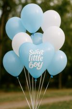 12″ Μπαλόνι Καρδιά Sweet Little Boy - Image 4