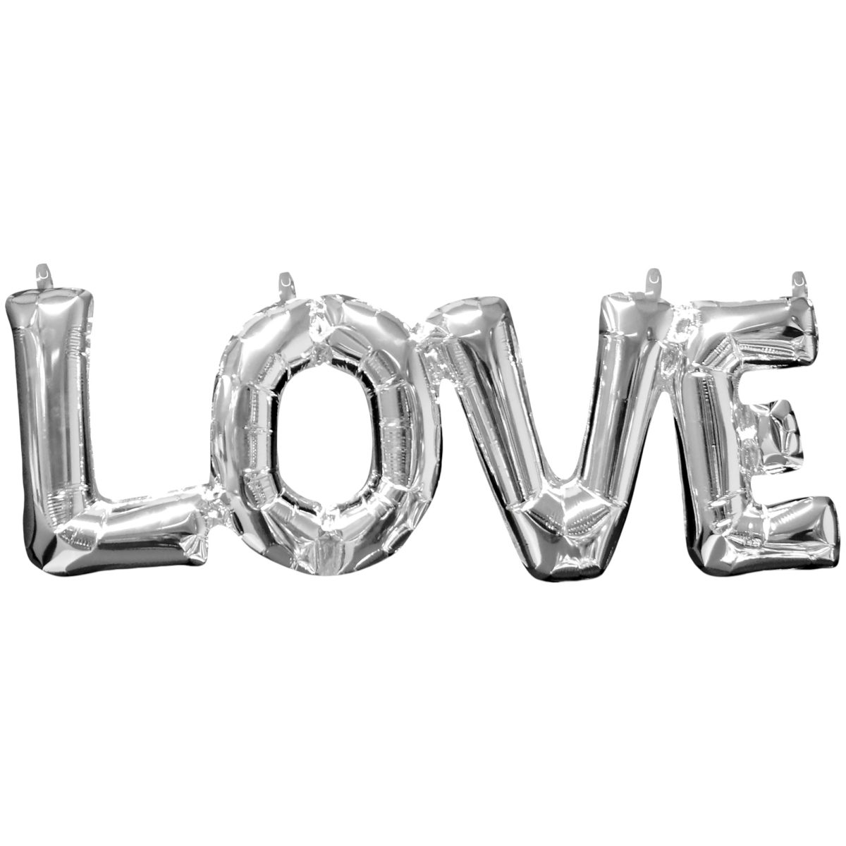 25” Μπαλόνι αγάπης Ασημί Love - Image 5