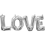 25” Μπαλόνι αγάπης Ασημί Love - Image 5