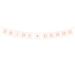 Διακοσμητικό μπάνερ ροζ “Bride – Groom” - Image 5