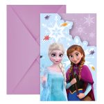 Προσκλήσεις πάρτυ Frozen με φάκελο (6 τεμ) - Image 4