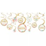 Διακοσμητικά Οροφής Swirls Boho Birthday Girl (12 τεμ) - Image 3
