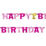 Μπάννερ με γράμματα 1st Birthday ροζ - Image 3