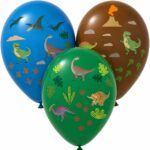 Σετ μπαλόνια Δεινόσαυροι με αυτοκόλλητα (3 τεμ) - Image 4